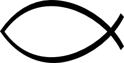 Christian ichthus fish, Car Care Center, Sacramento, CA, 95825