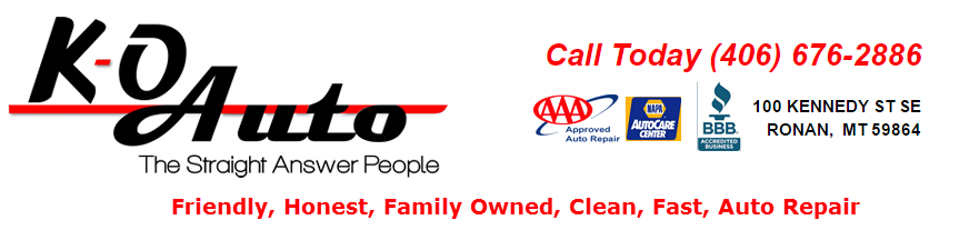 K-O Auto Inc, Ronan MT, 59864, Automotive repair, Truck Repair, Brake Repair, Maintenance & Electrical Diagnostic, Engine Repair, Tires, Transmission Repair and Repair
